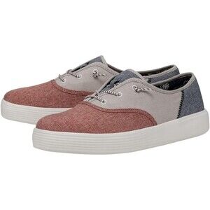 Hey Dude Men's Conway Craft Linen Sneakers NWOT RED WHITE BLUE SZ 9